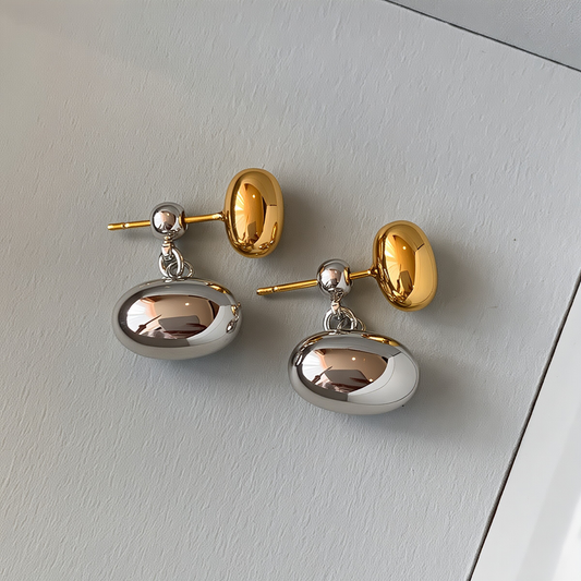 Metal Bead Two Styles Stud Earrings